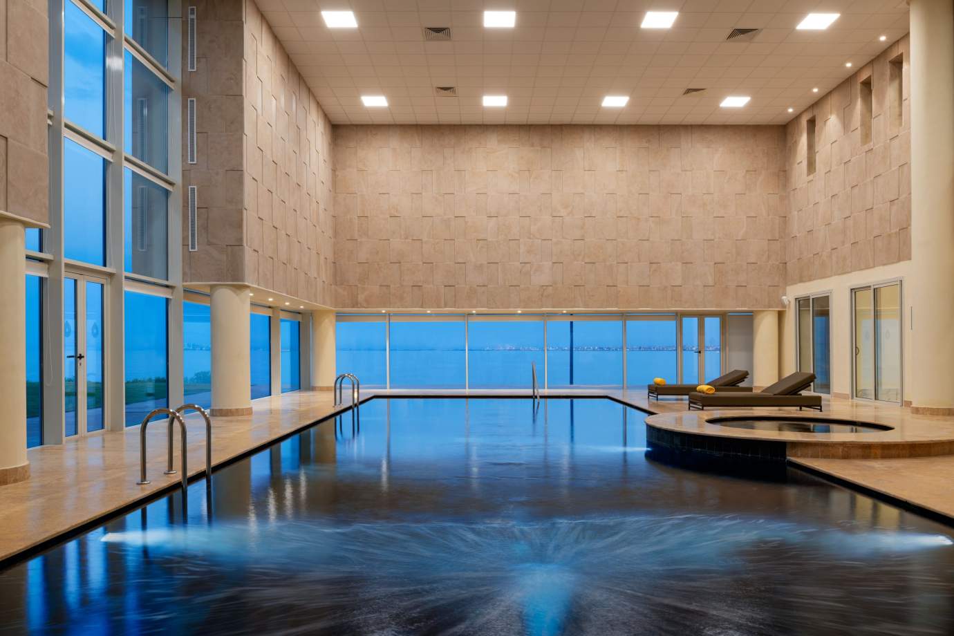 Indoor swimming pool at the Marchica Resort, Marchica Lagoon Resort Hotel &amp; Spa in Nador, morocco