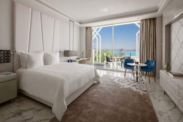 chambre avec vue lagune, hotel de luxe 5 étoiles à nador au nord du maroc